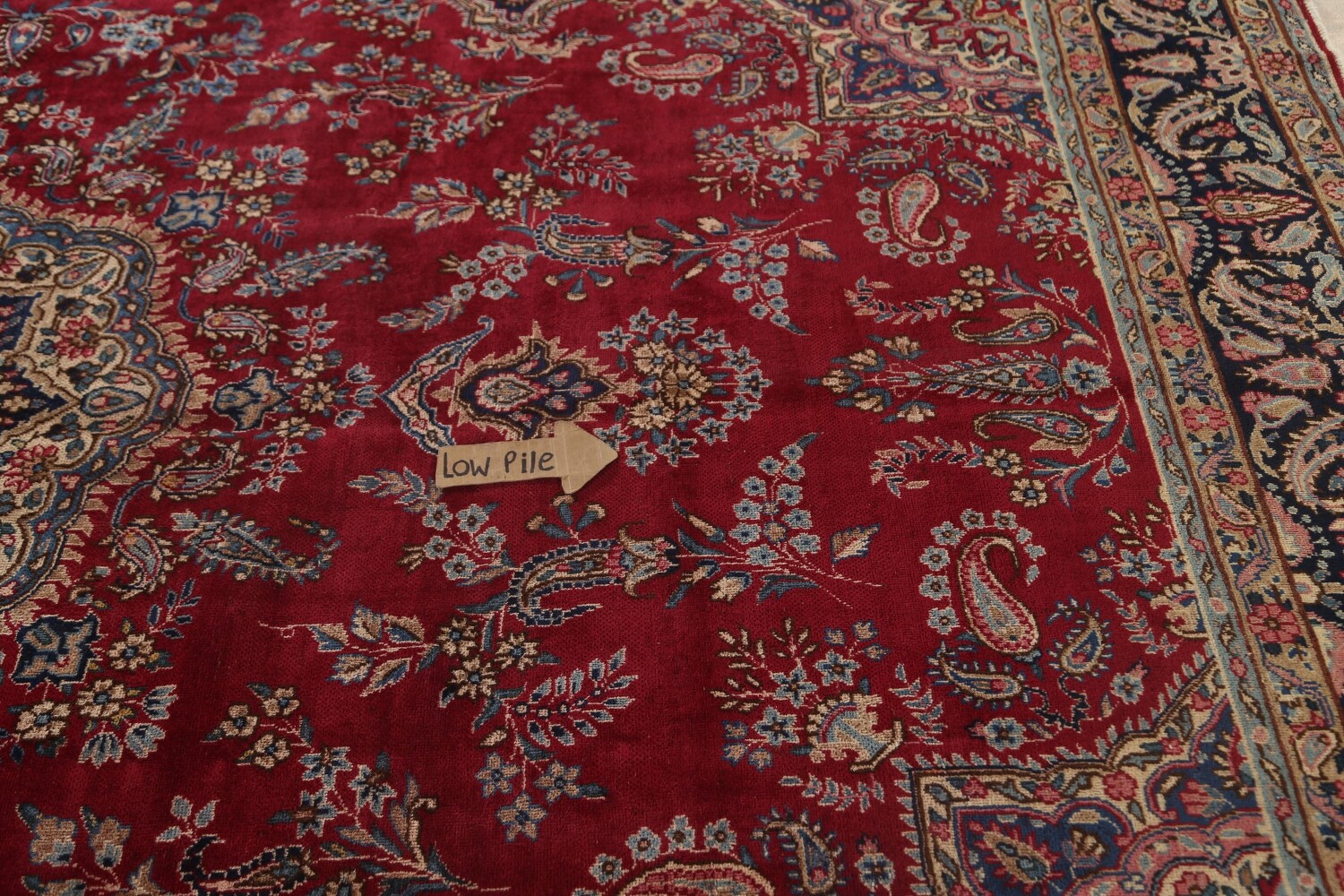 Antique Vegetable Dye Yazd Persian Area Rug 8x12