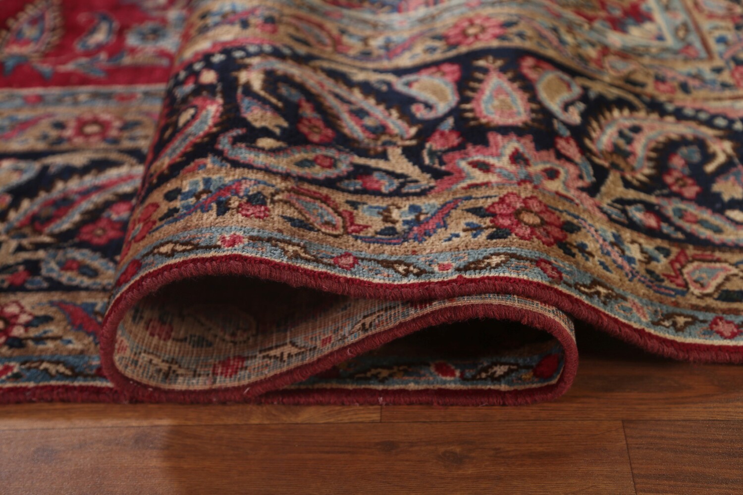 Antique Vegetable Dye Yazd Persian Area Rug 8x12