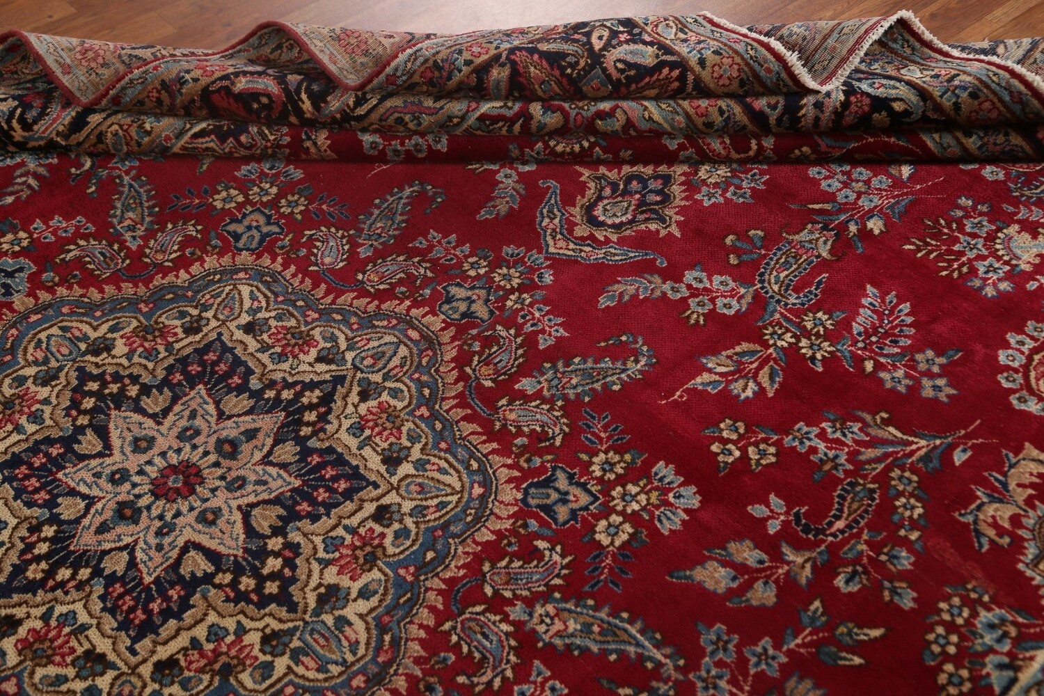Antique Vegetable Dye Yazd Persian Area Rug 8x12