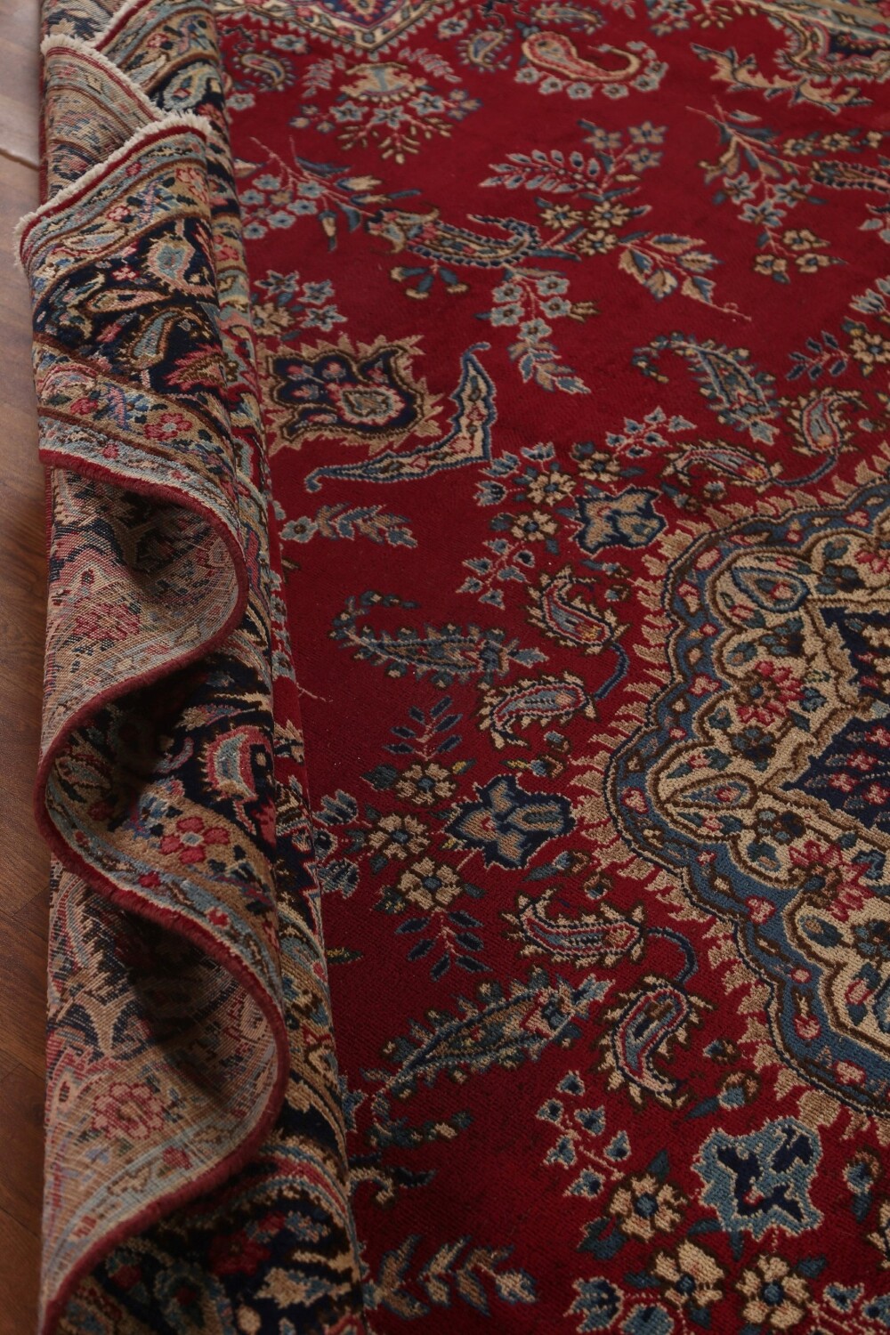 Antique Vegetable Dye Yazd Persian Area Rug 8x12