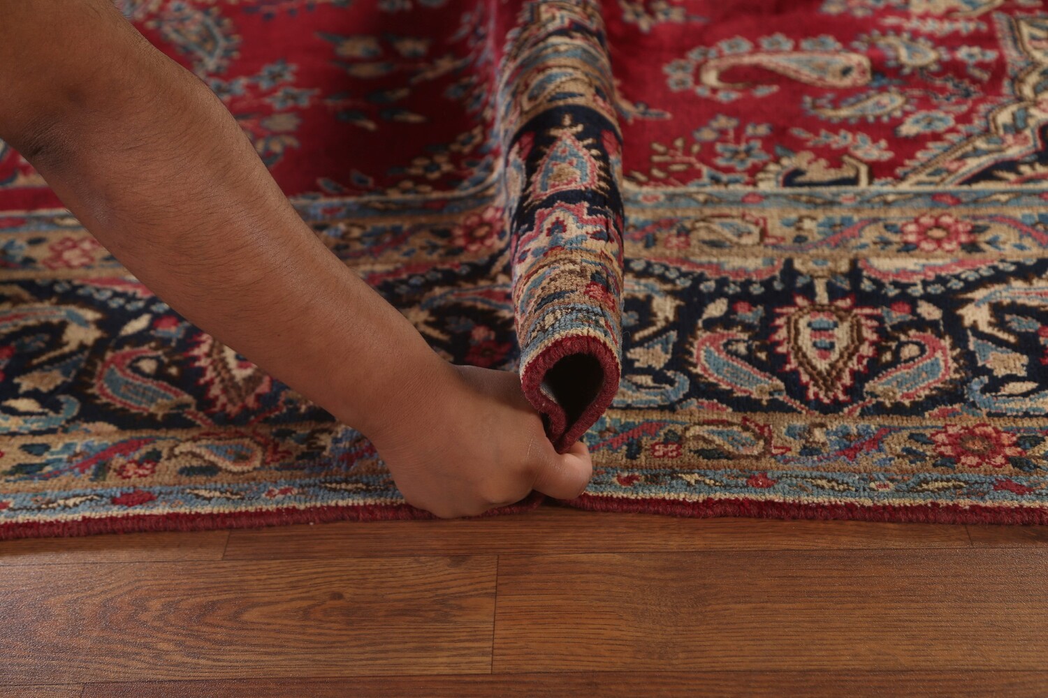Antique Vegetable Dye Yazd Persian Area Rug 8x12