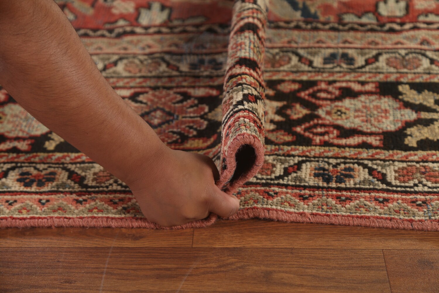 Pre-1900 Antique Floral Mahal Persian Area Rug 9x13