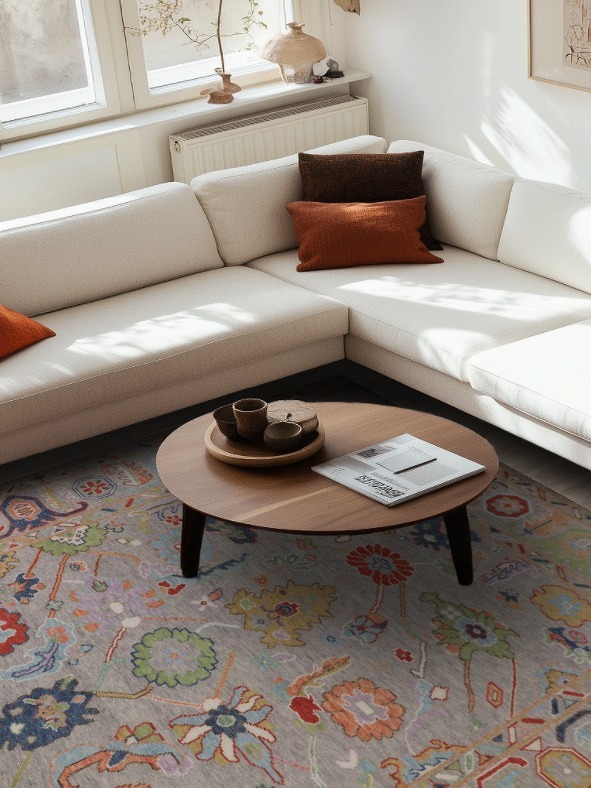 All-Over Floral Oushak Oriental Area Rug 8x10