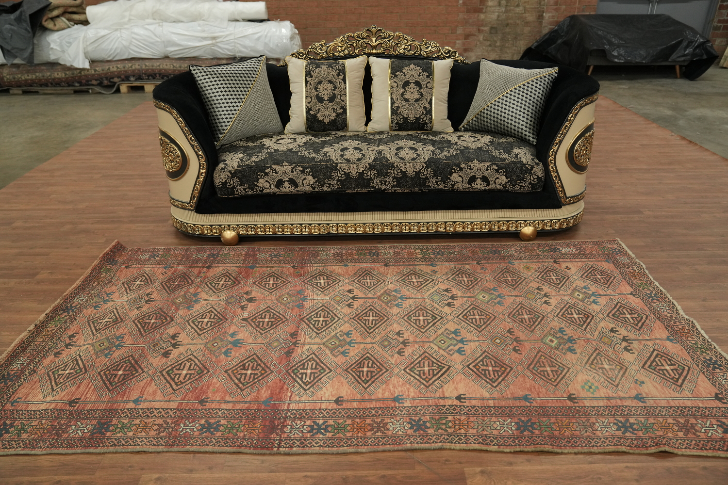 Vintage Geometric Lori Persian Area Rug 5x9