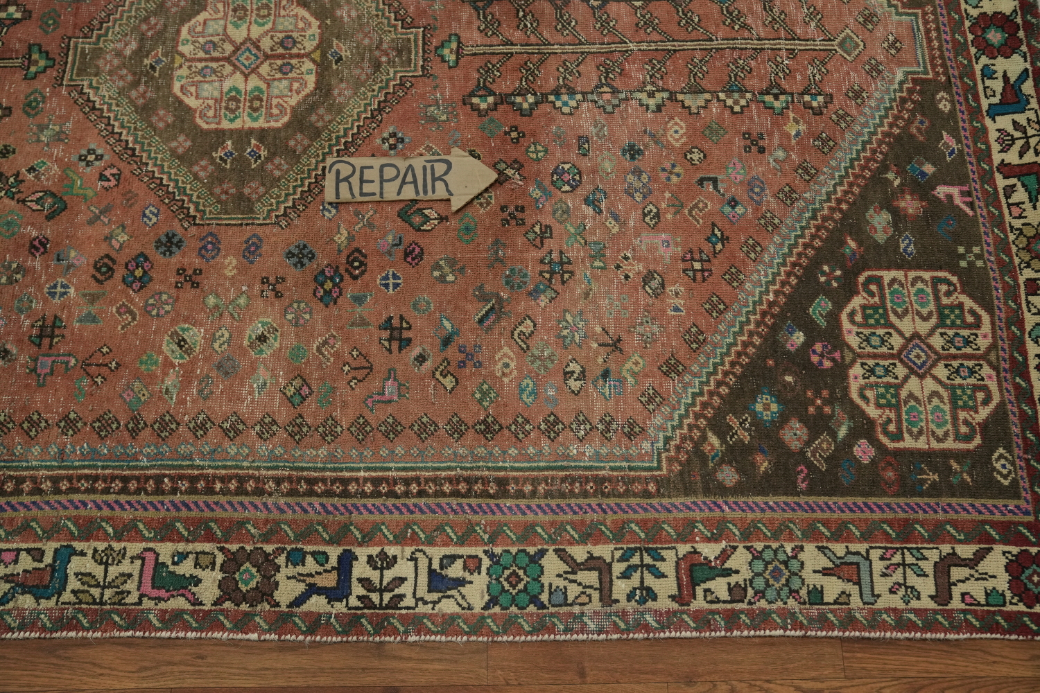 Tribal Geometric Shiraz Persian Rug 5x7