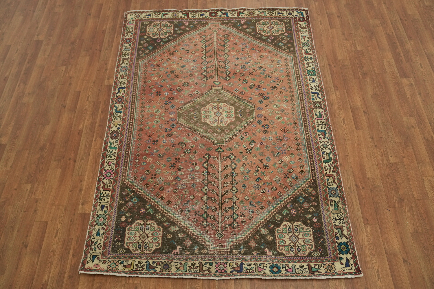 Tribal Geometric Shiraz Persian Rug 5x7