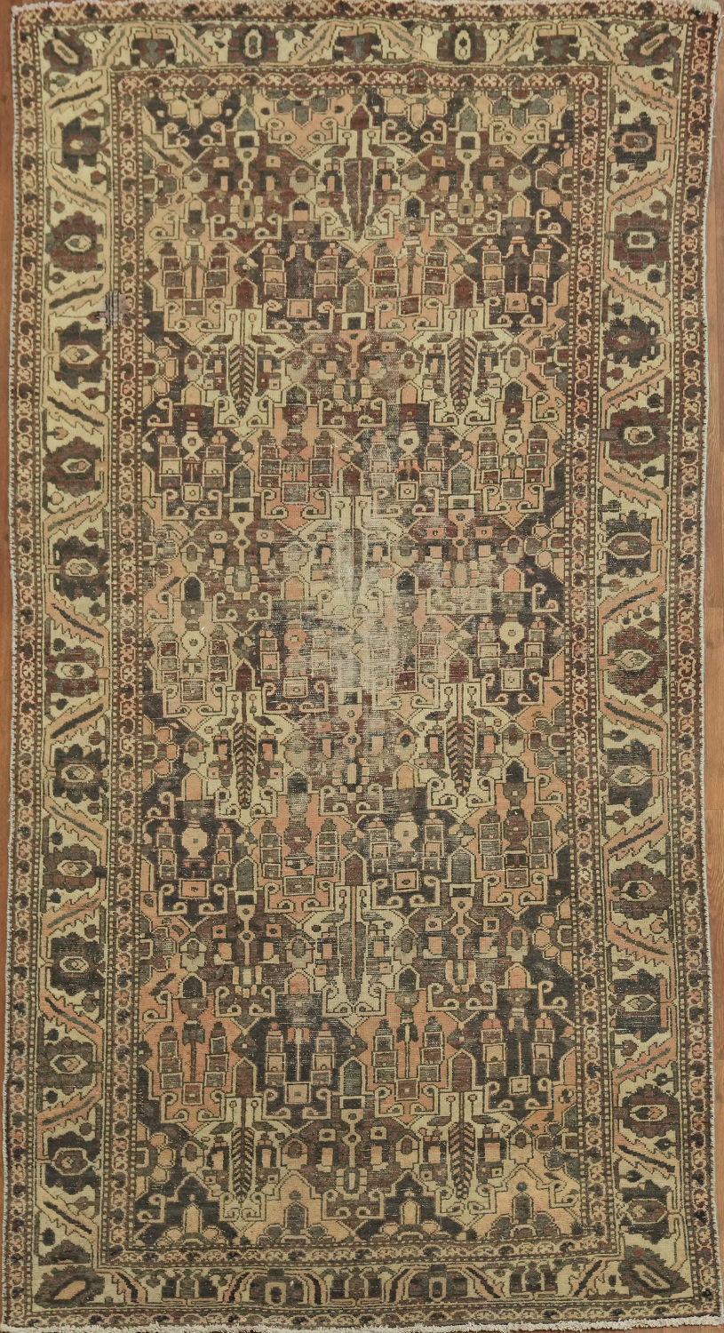 Distressed Bakhtiari Persian Area Rug 5x10