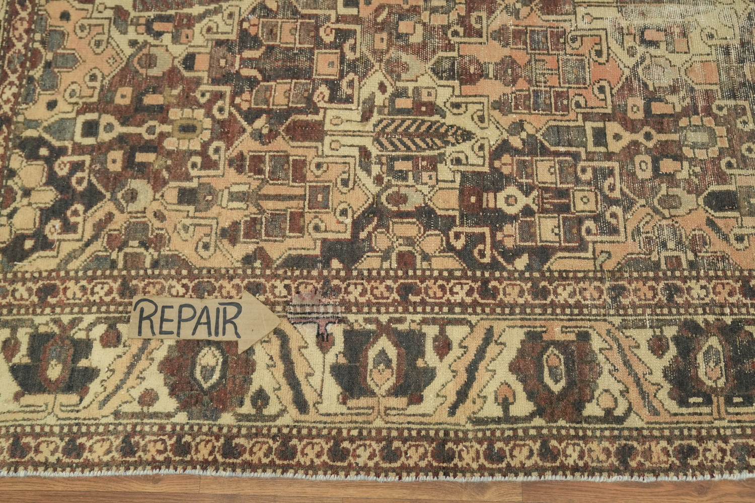 Distressed Bakhtiari Persian Area Rug 5x10