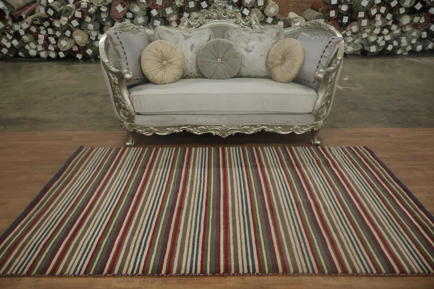 Striped Gabbeh Oriental Area Rug 5x8
