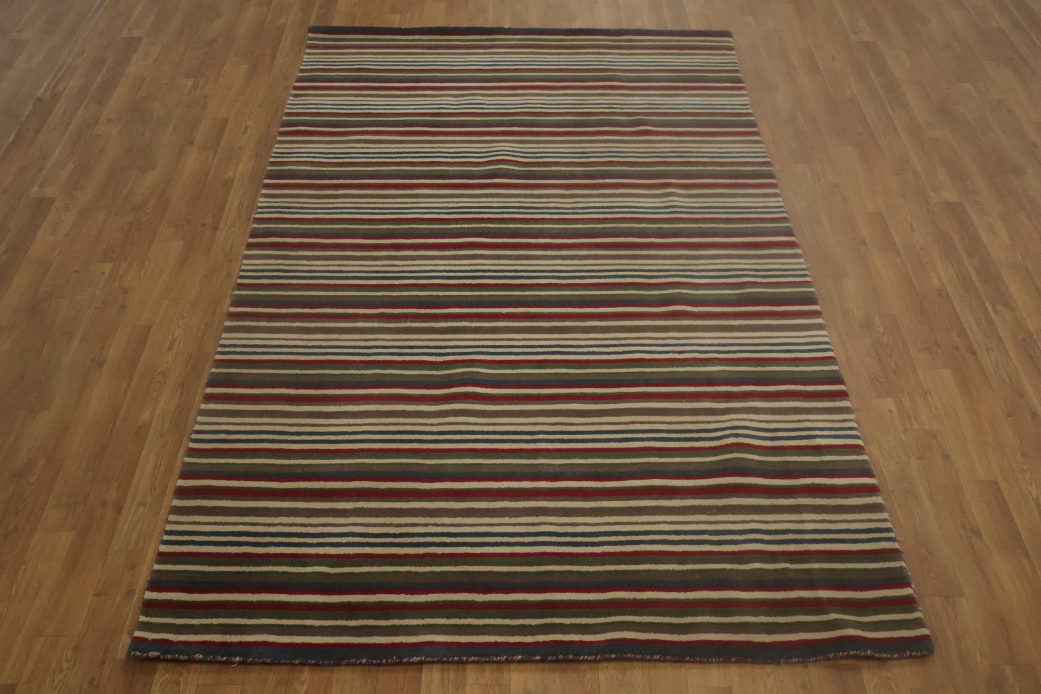 Striped Gabbeh Oriental Area Rug 5x8