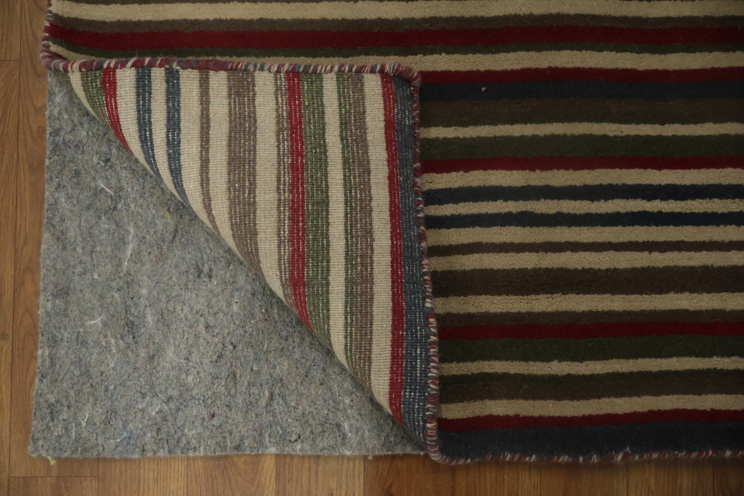 Striped Gabbeh Oriental Area Rug 5x8