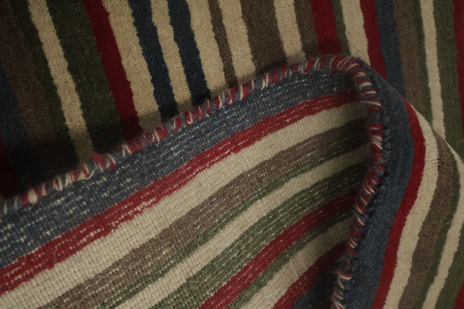 Striped Gabbeh Oriental Area Rug 5x8
