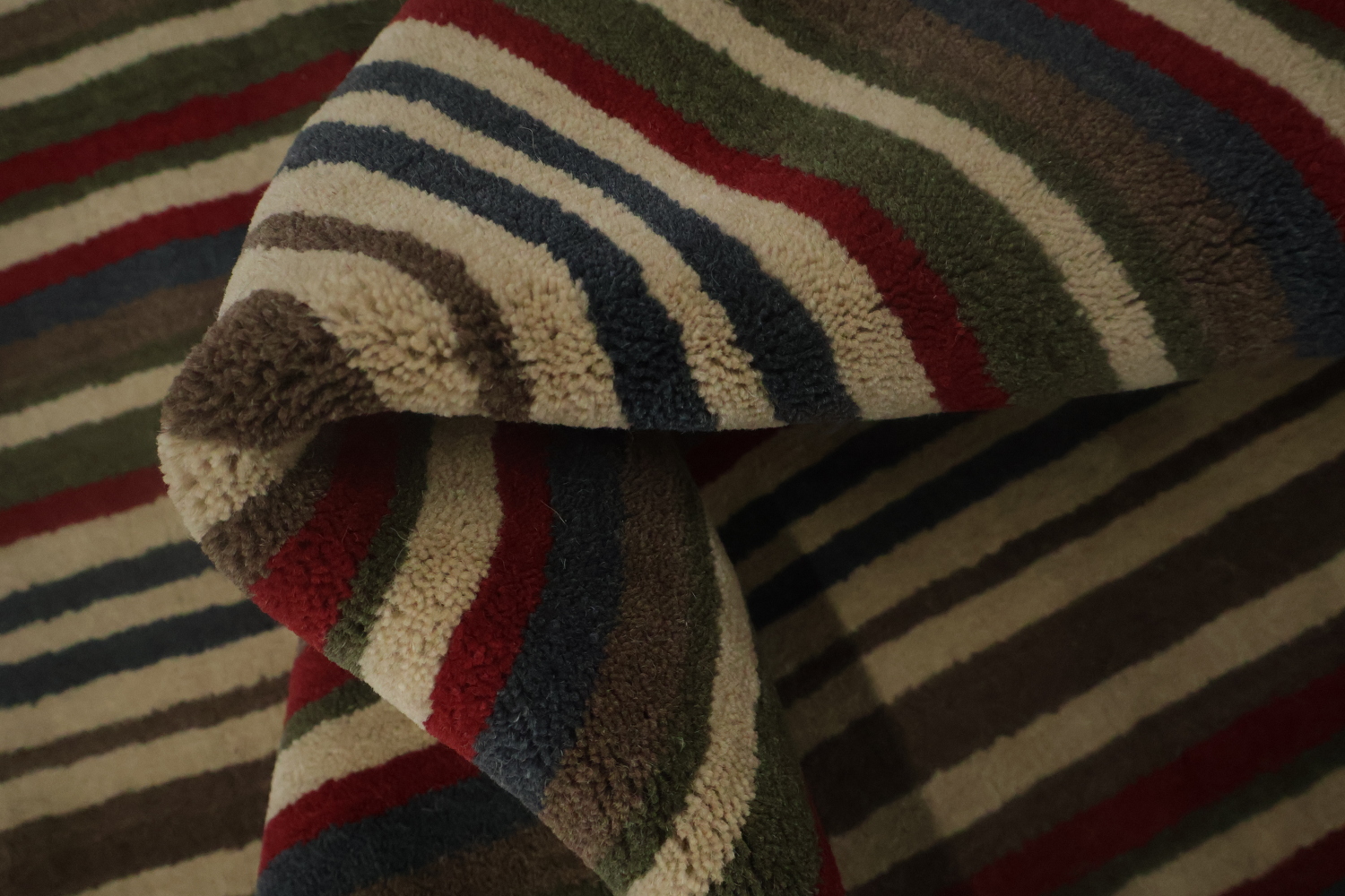 Striped Gabbeh Oriental Area Rug 5x8