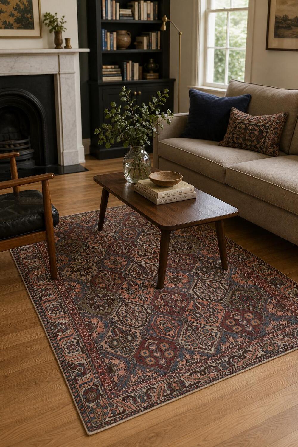 Vegetable Dye Wool Bakhtiari Persian Rug 5x6
