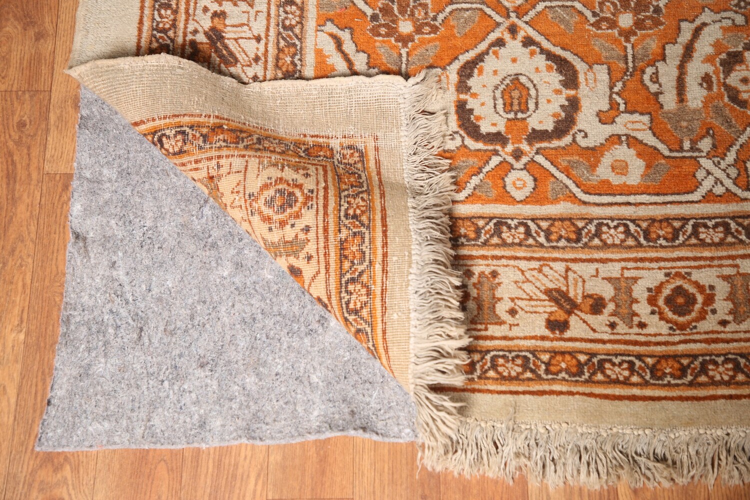 Pre-1900 Vegetable Dye Tabriz Haj Jalili Persian Rug 13x19