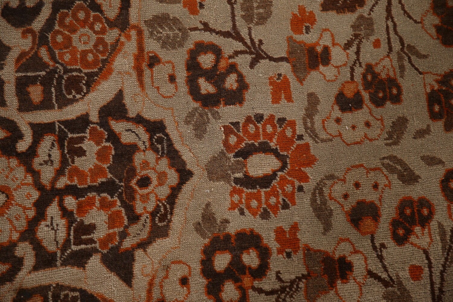 Pre-1900 Vegetable Dye Tabriz Haj Jalili Persian Rug 13x19
