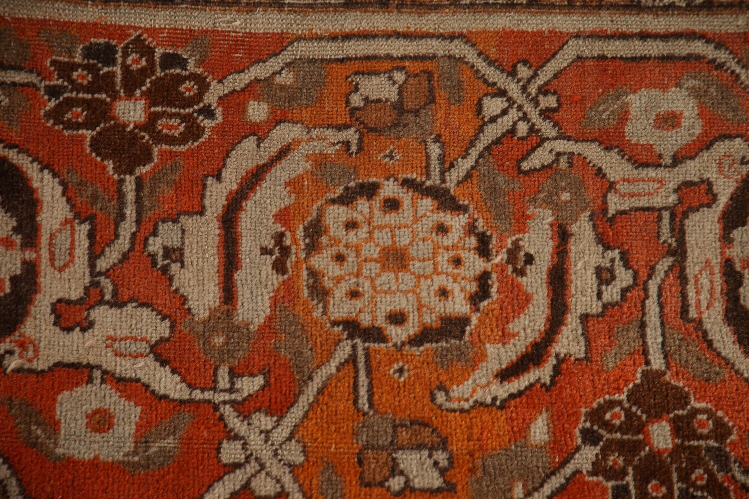 Pre-1900 Vegetable Dye Tabriz Haj Jalili Persian Rug 13x19