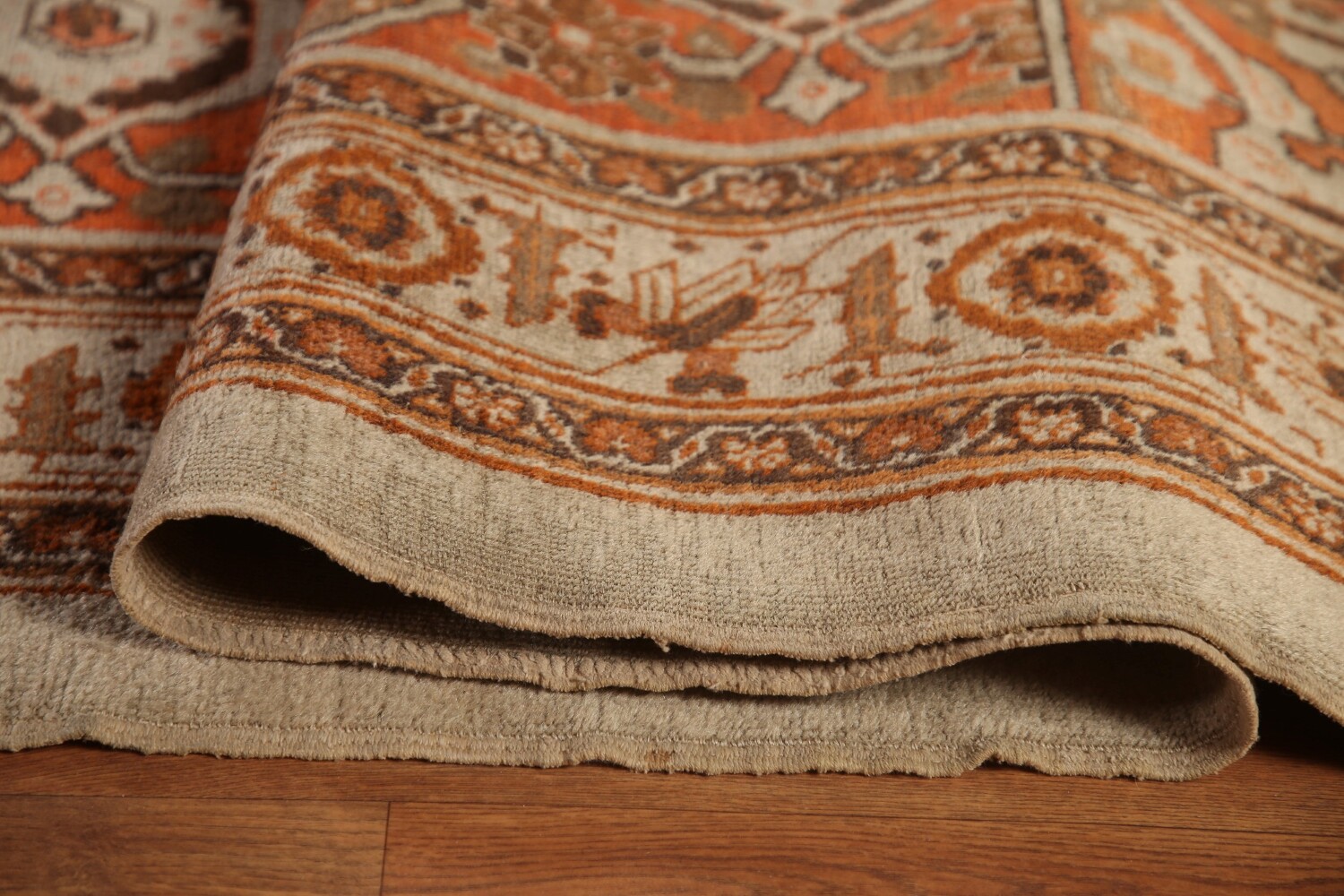 Pre-1900 Vegetable Dye Tabriz Haj Jalili Persian Rug 13x19