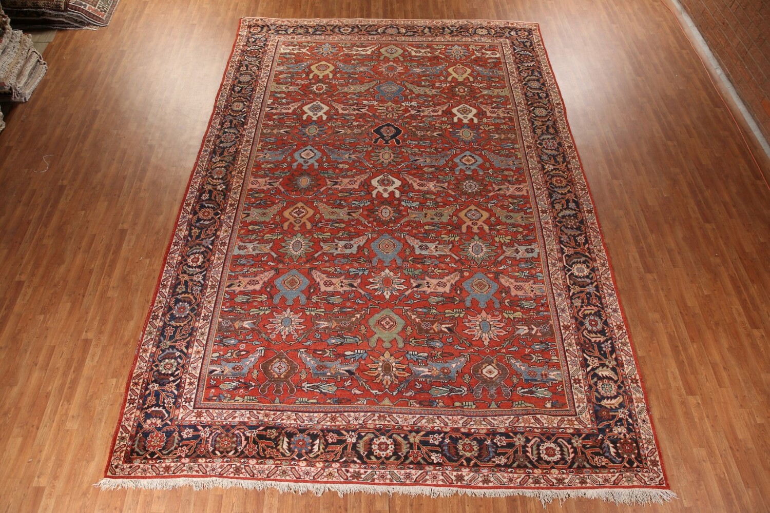 Pre-1900 Vegetable Dye Sultanabad Ziegler Persian Rug 12x17