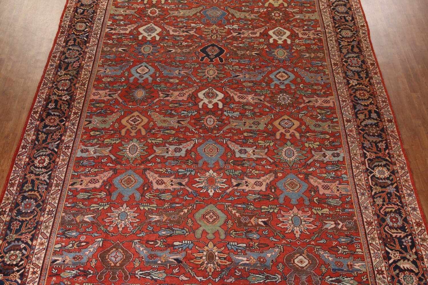 Pre-1900 Vegetable Dye Sultanabad Ziegler Persian Rug 12x17