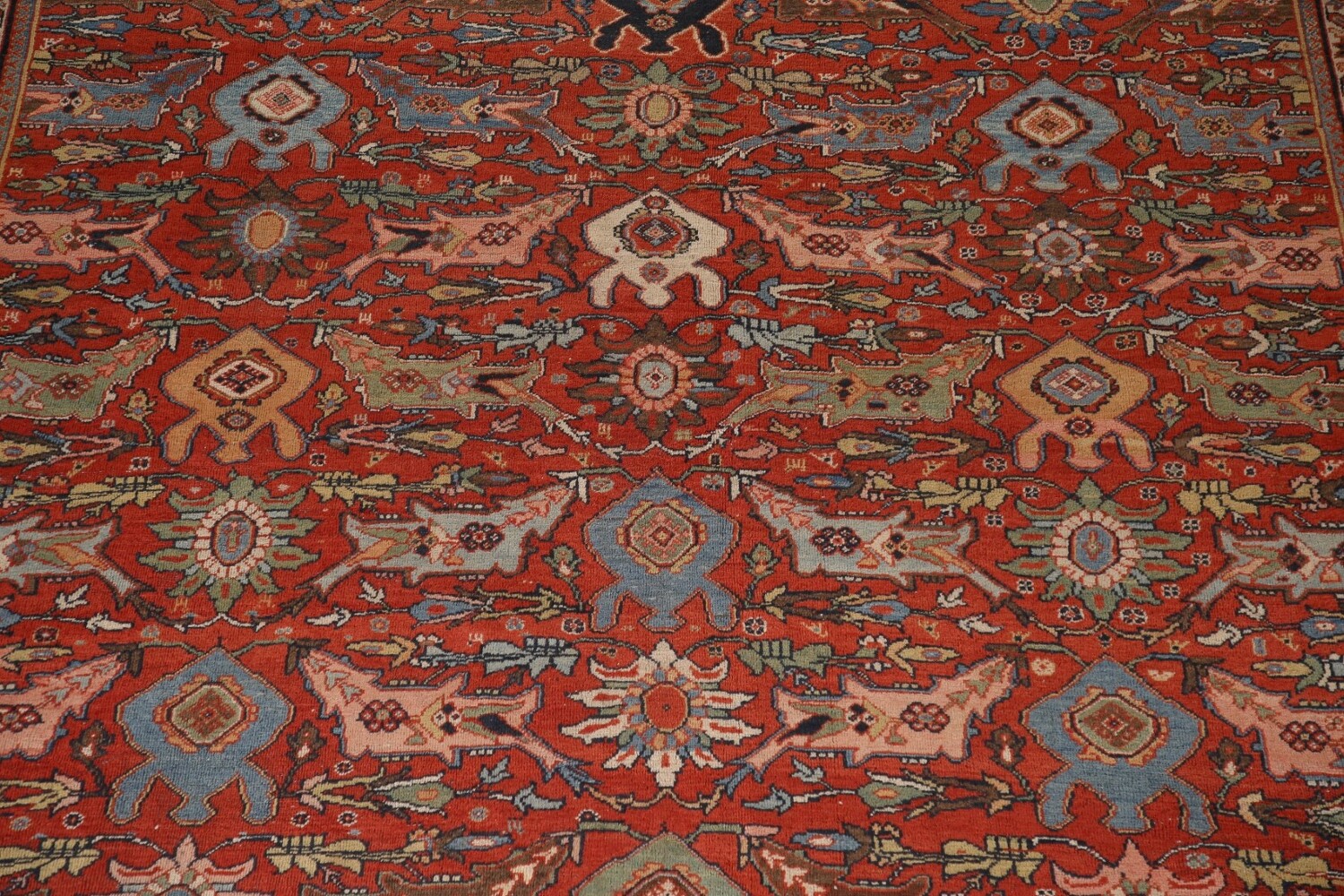 Pre-1900 Vegetable Dye Sultanabad Ziegler Persian Rug 12x17