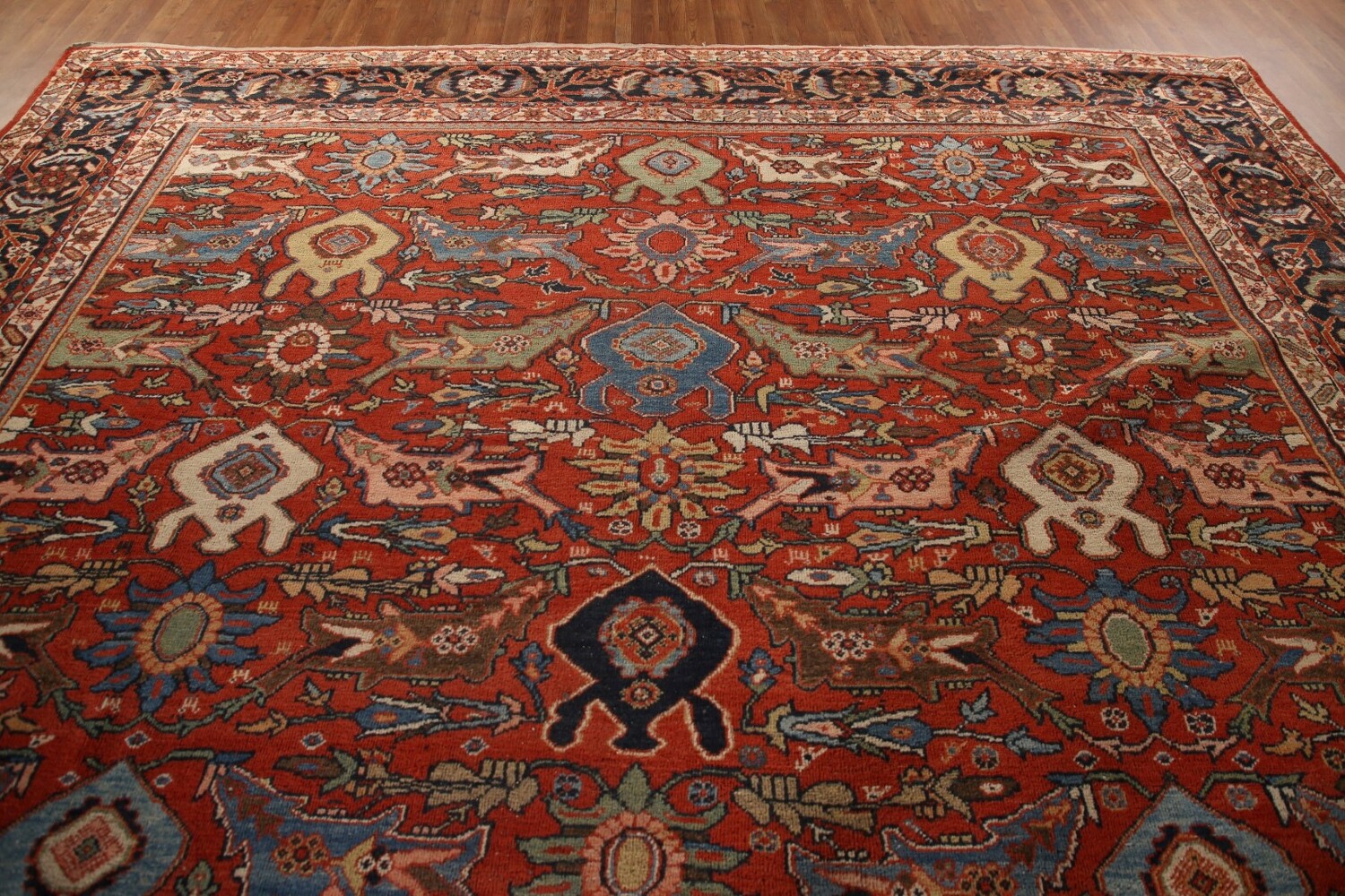 Pre-1900 Vegetable Dye Sultanabad Ziegler Persian Rug 12x17