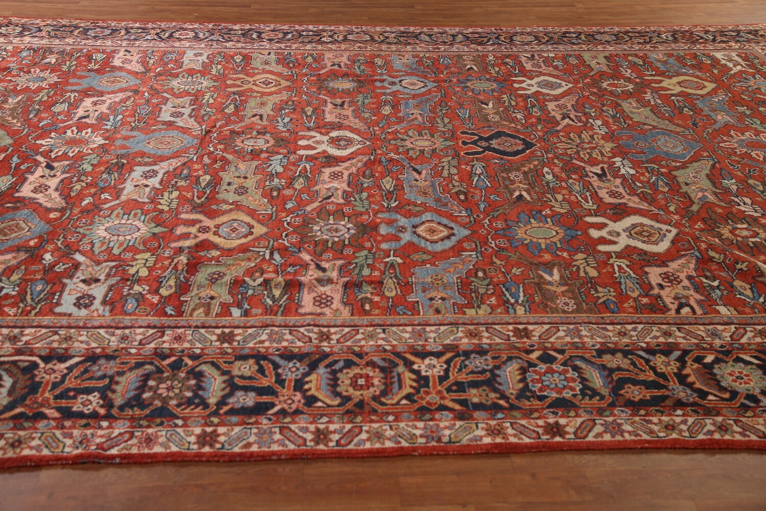 Pre-1900 Vegetable Dye Sultanabad Ziegler Persian Rug 12x17