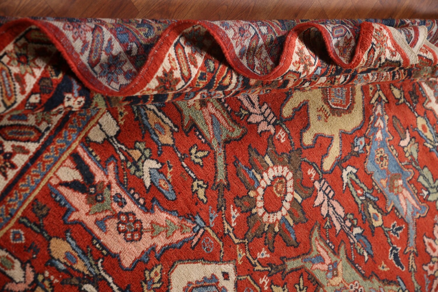 Pre-1900 Vegetable Dye Sultanabad Ziegler Persian Rug 12x17