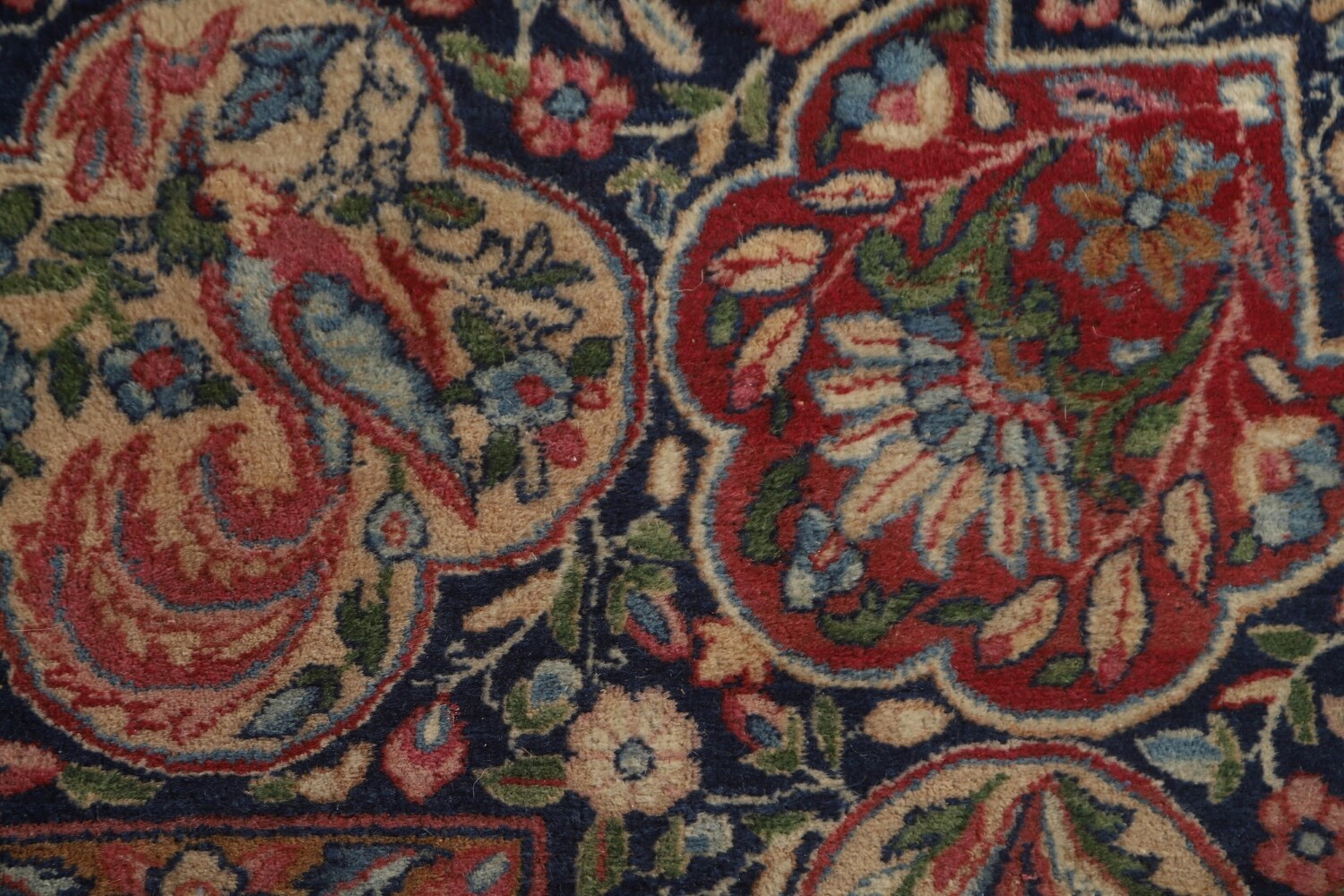 Pre-1900 Kerman Lavar Vegetable Dye Persian Large Rug 12x18