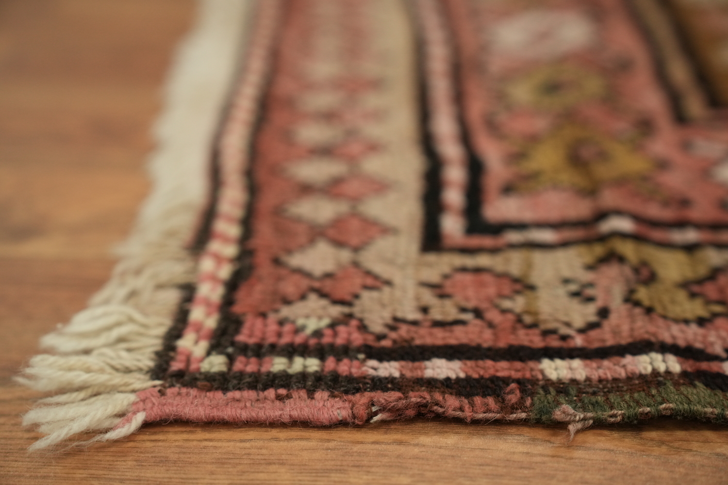 Vegetable Dye Kazak Oriental Runner Rug 4x11