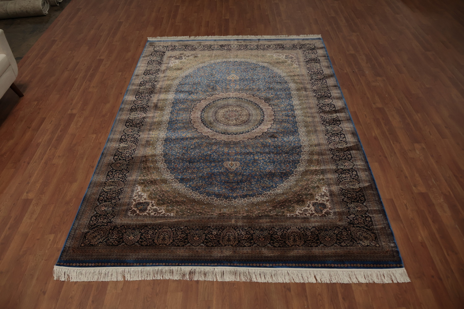 Traditional Blue Tabriz Oriental Area Rug 7x10
