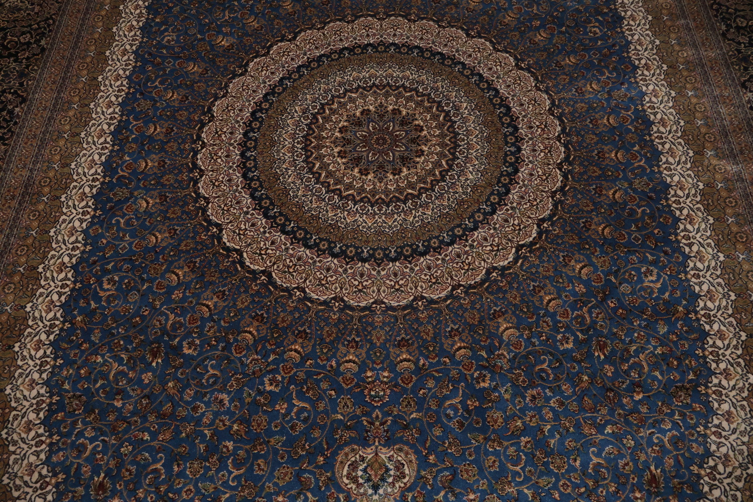 Traditional Blue Tabriz Oriental Area Rug 7x10