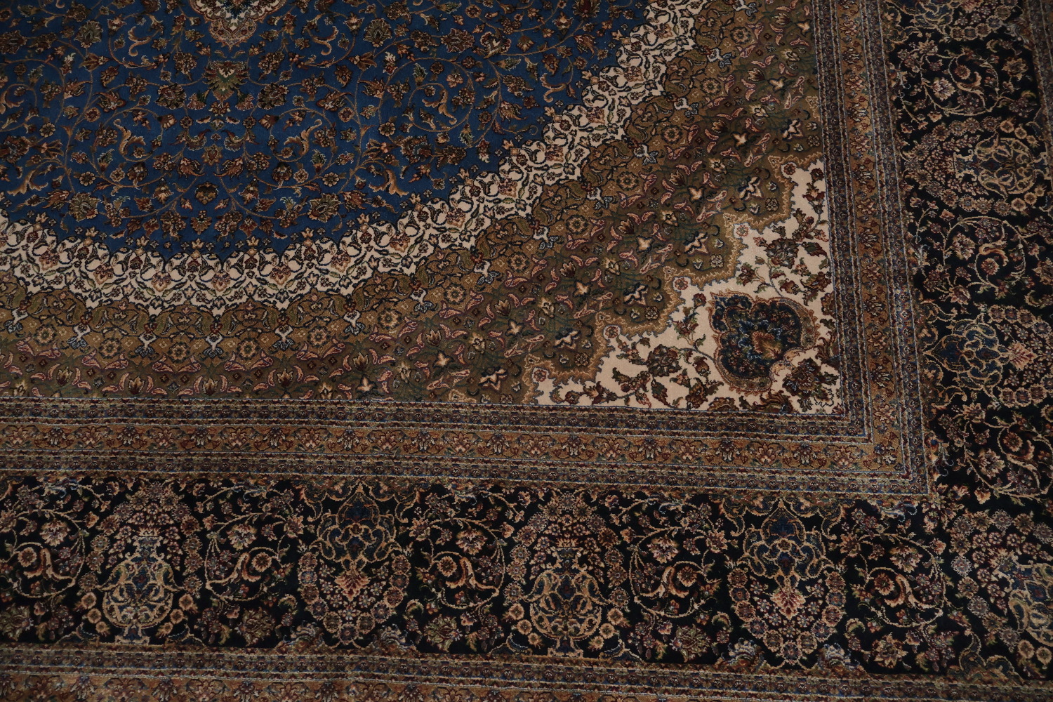 Traditional Blue Tabriz Oriental Area Rug 7x10