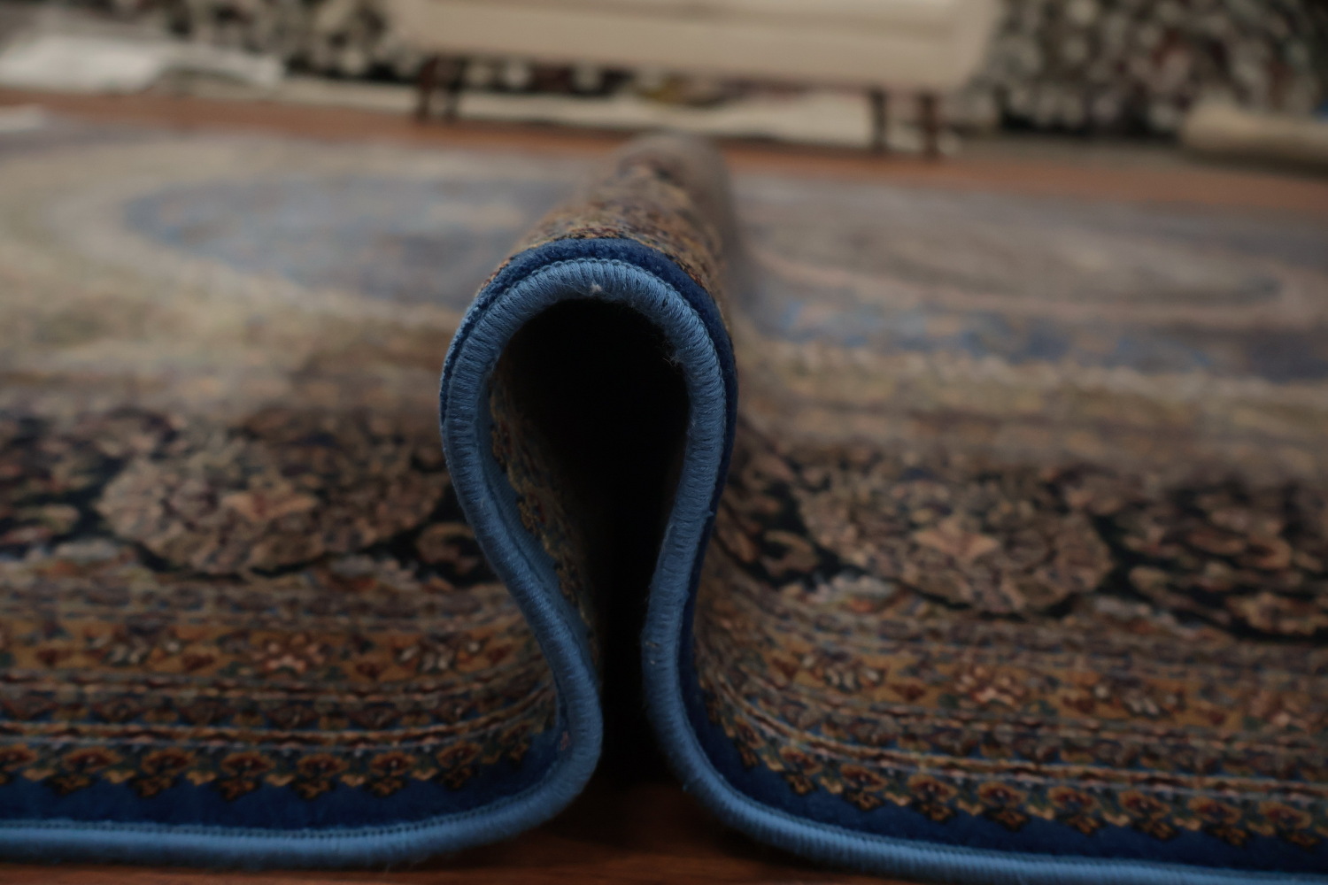 Traditional Blue Tabriz Oriental Area Rug 7x10