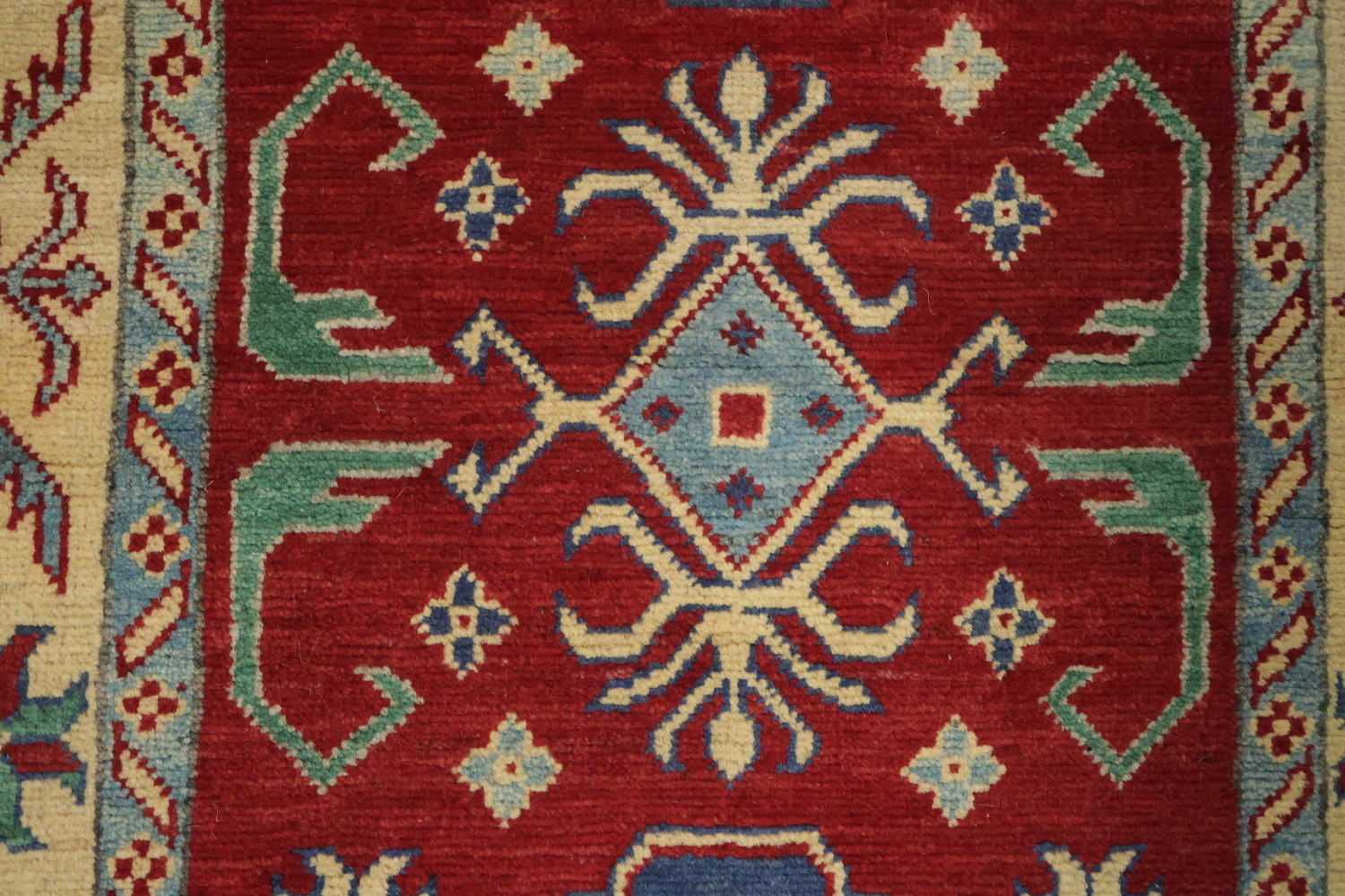 Handmade Kazak Oriental Runner Rug 2x16