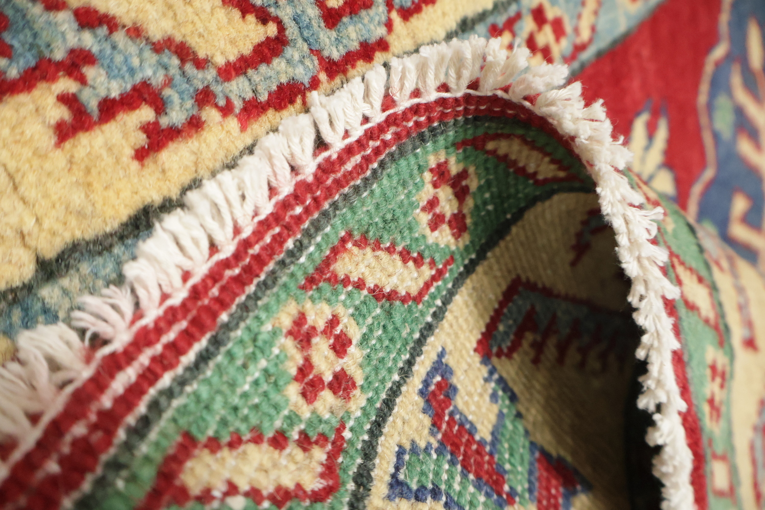 Handmade Kazak Oriental Runner Rug 2x16