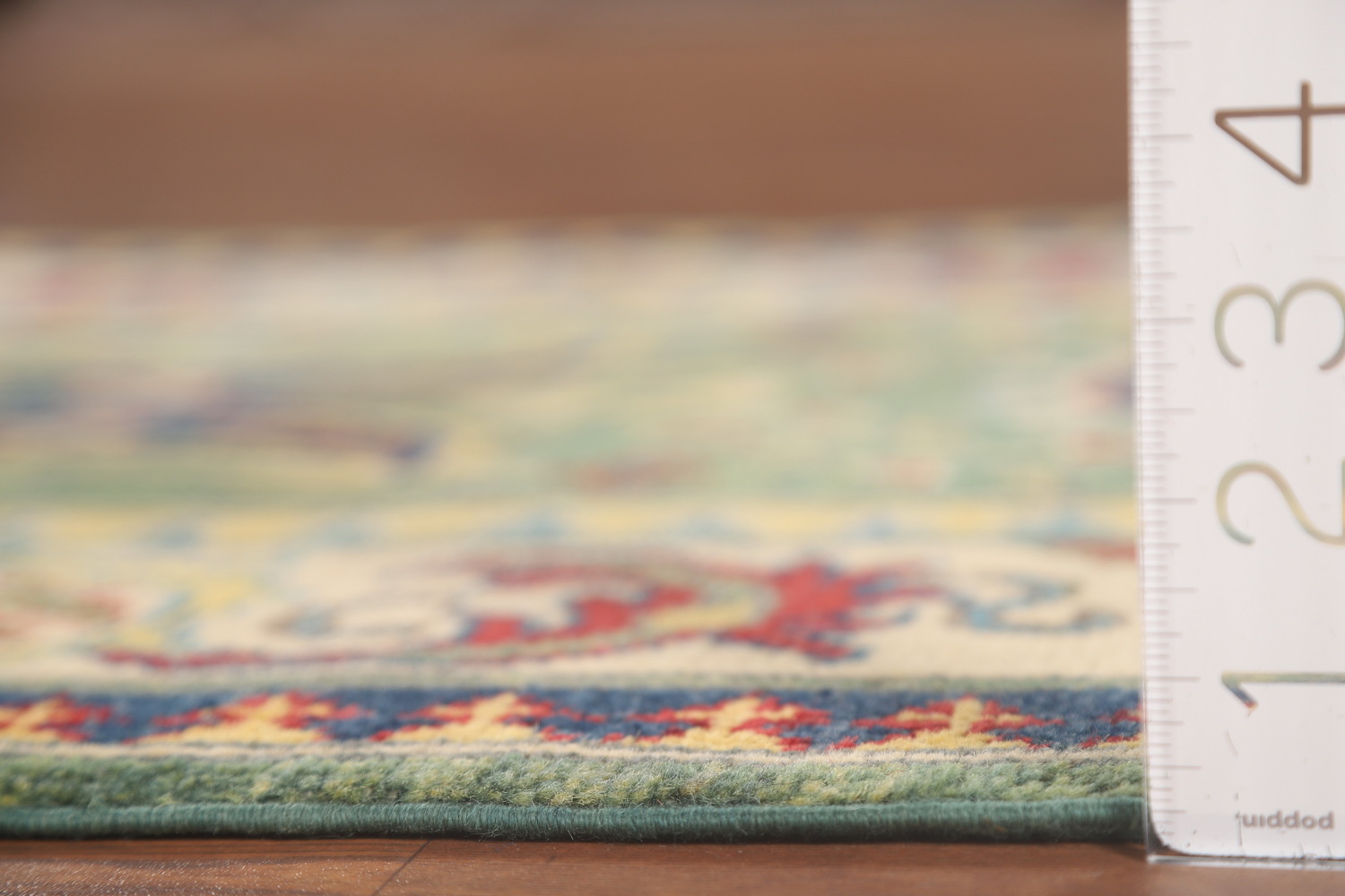 Green Floral Kazak Oriental Runner Rug 3x10