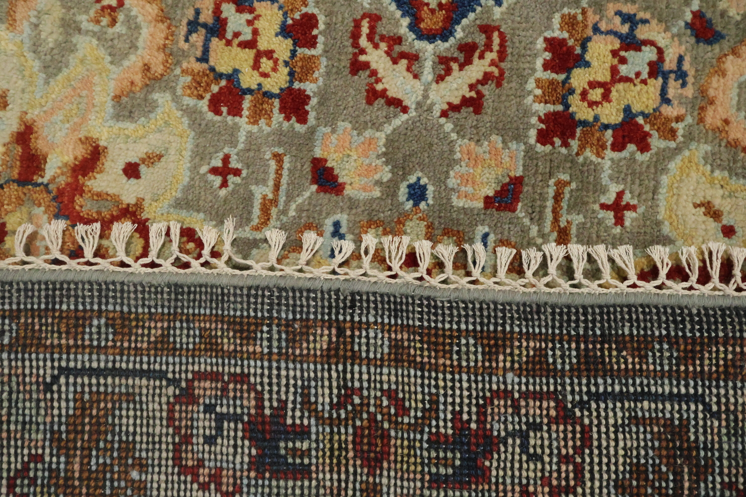Floral Heriz Serapi Octagon Oriental Rug 6x6