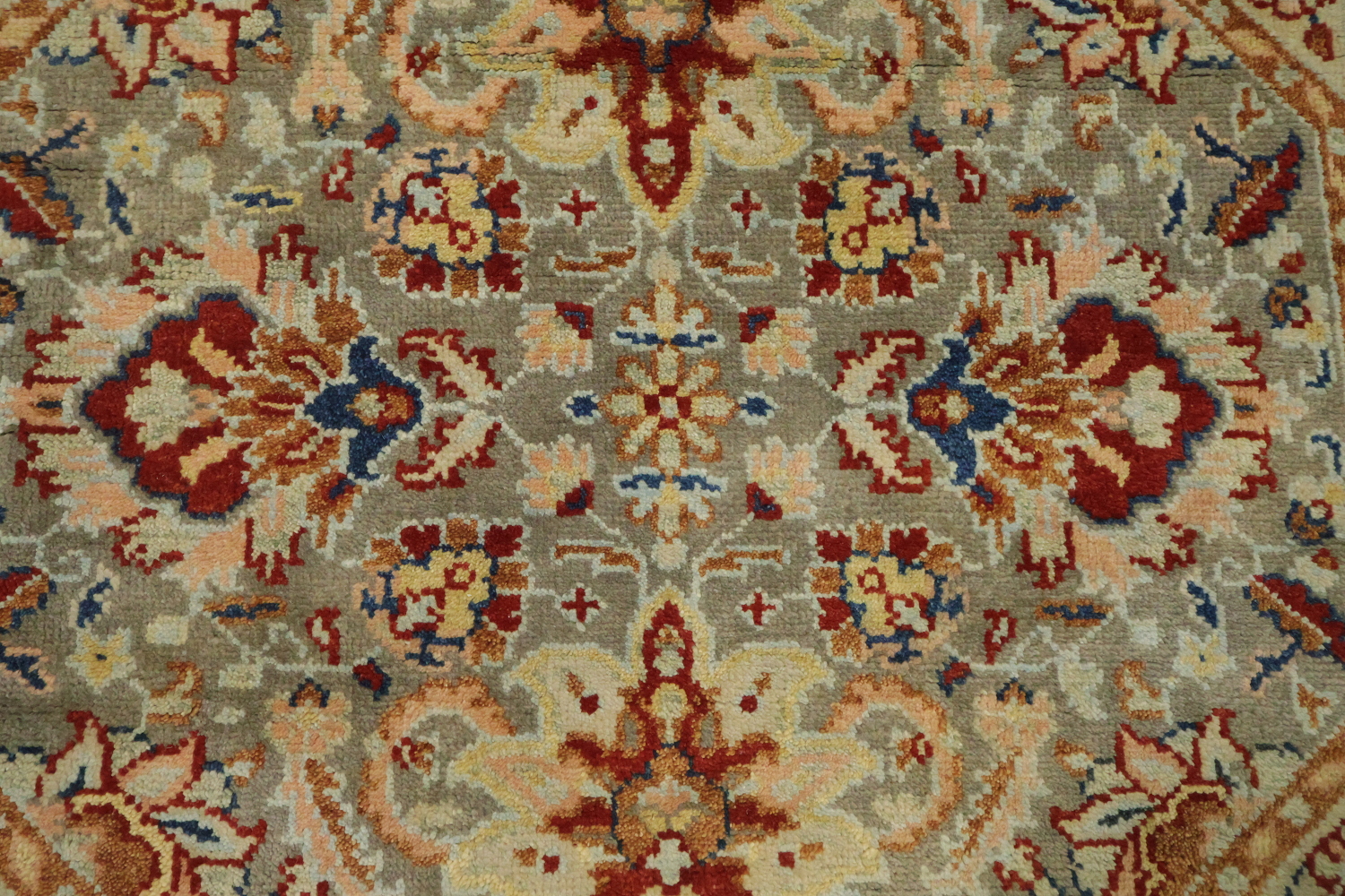 Floral Heriz Serapi Octagon Oriental Rug 6x6
