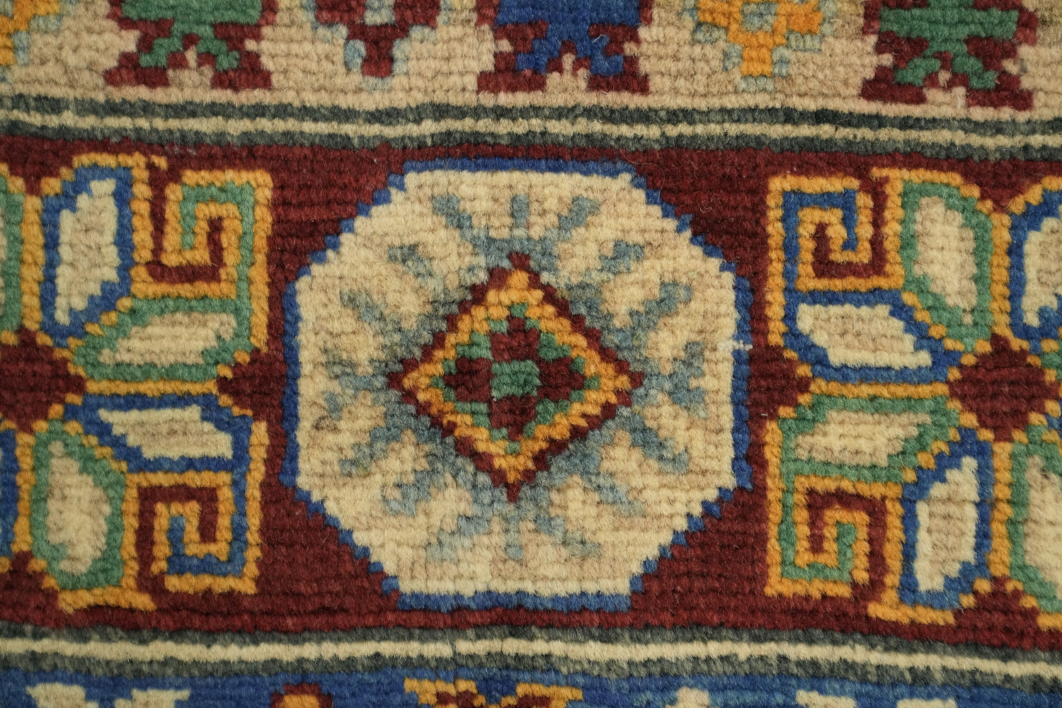 Handmade Light Blue Kazak Oriental Rug 5x7
