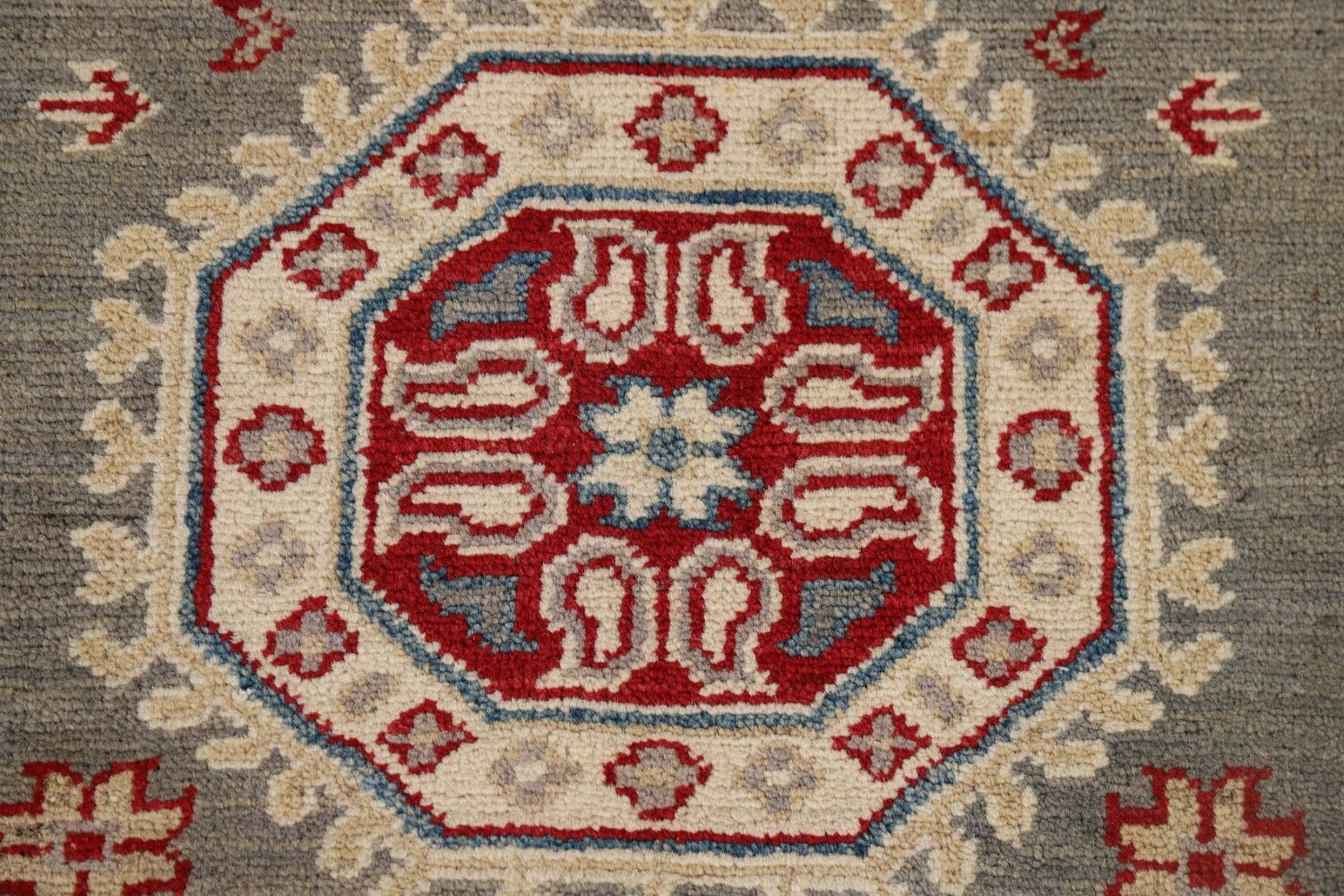 Geometric Kazak Oriental Runner Rug 3x16