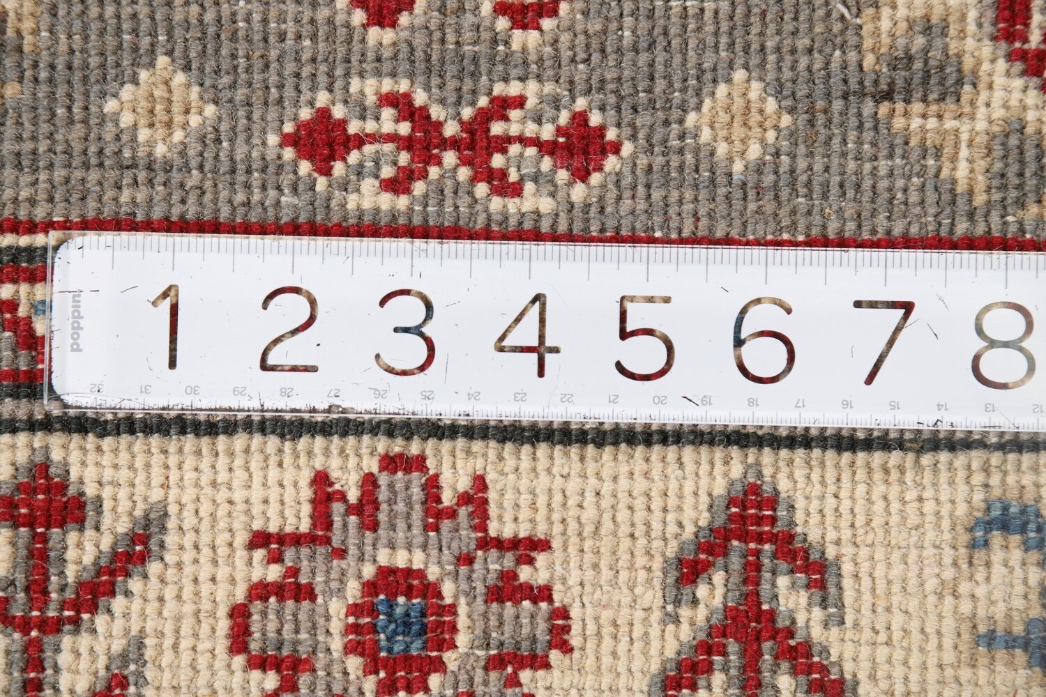 Geometric Kazak Oriental Runner Rug 3x16
