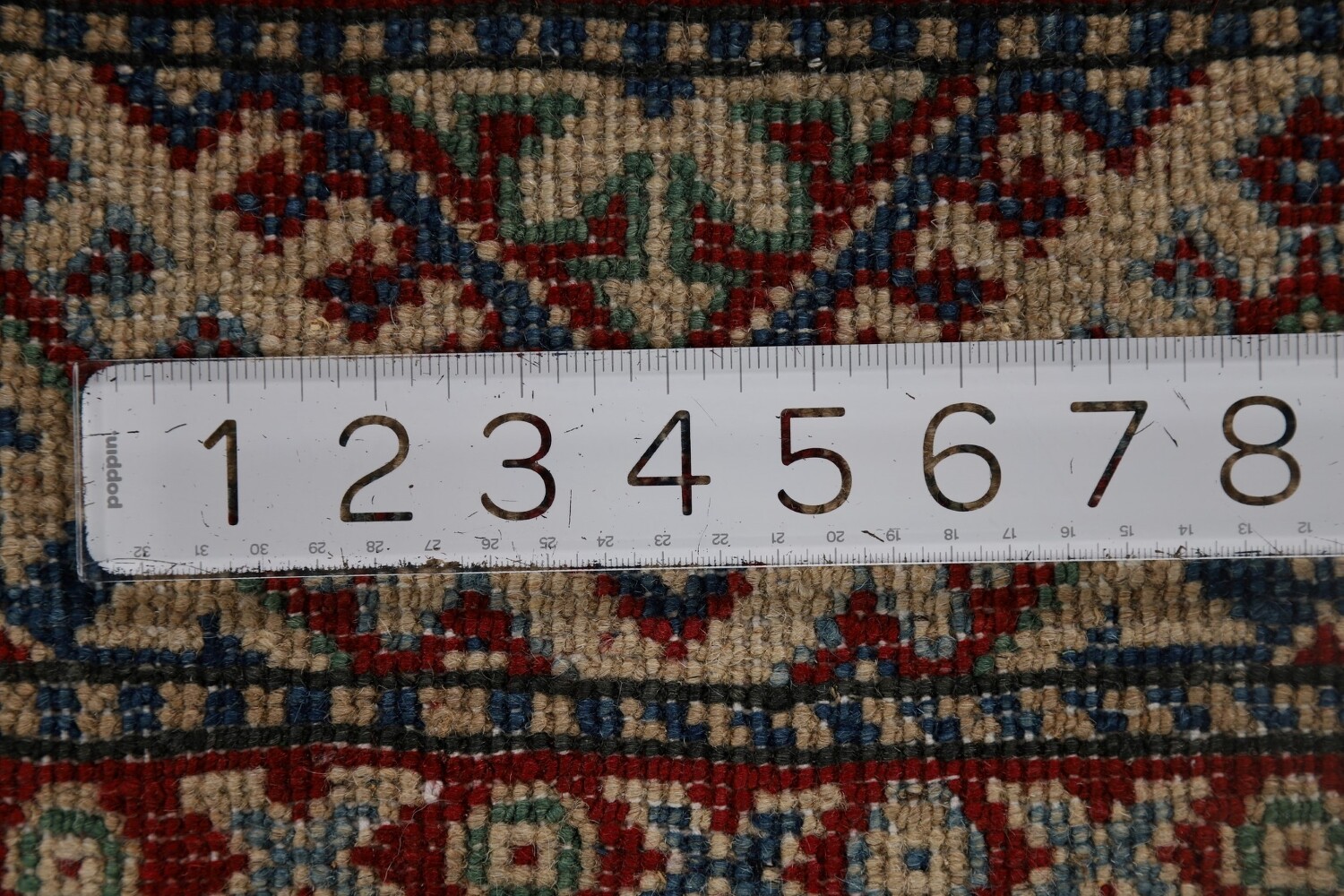 Light Blue Kazak Oriental Runner Rug 3x12