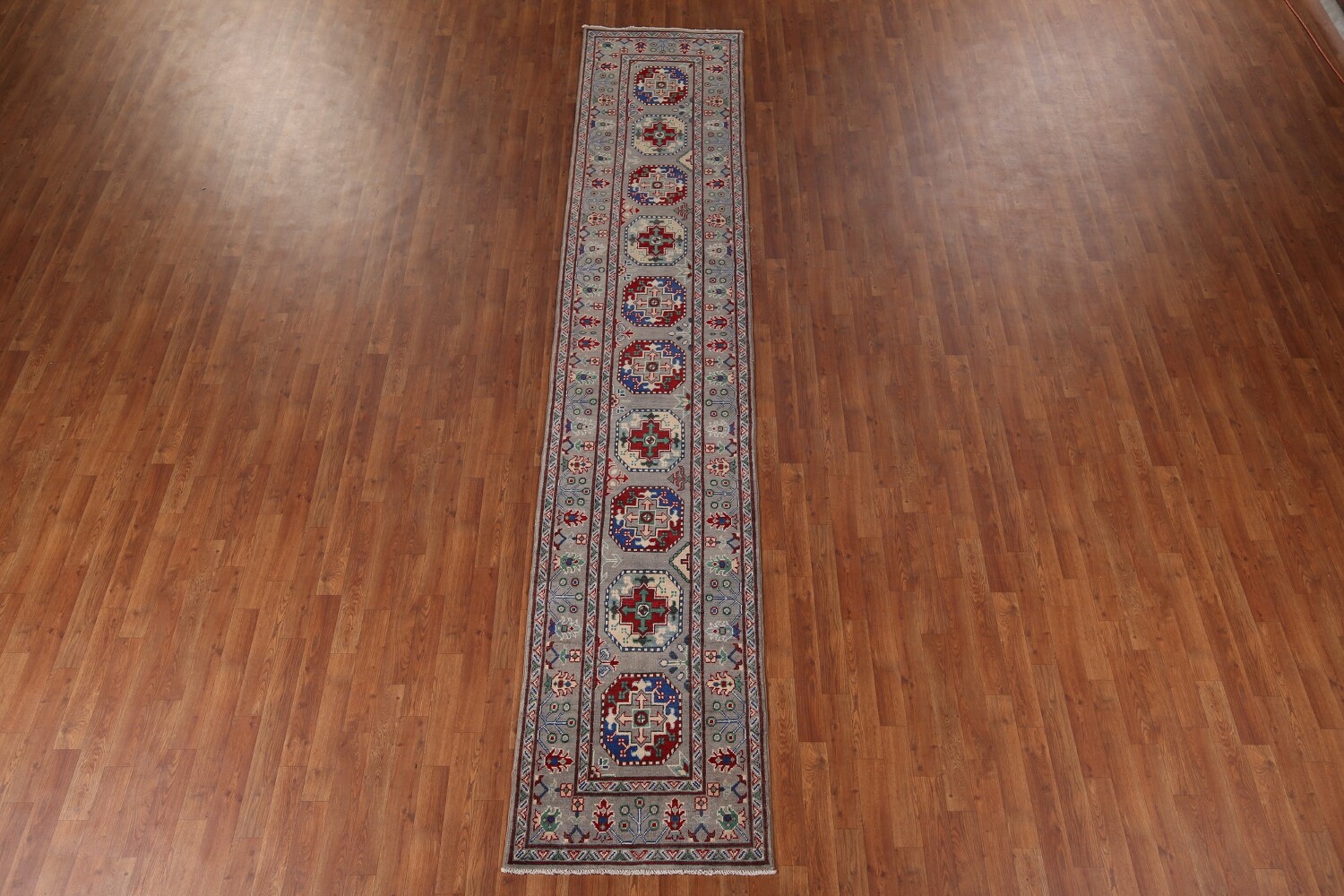 Handmade Kazak Oriental Runner Rug 3x13