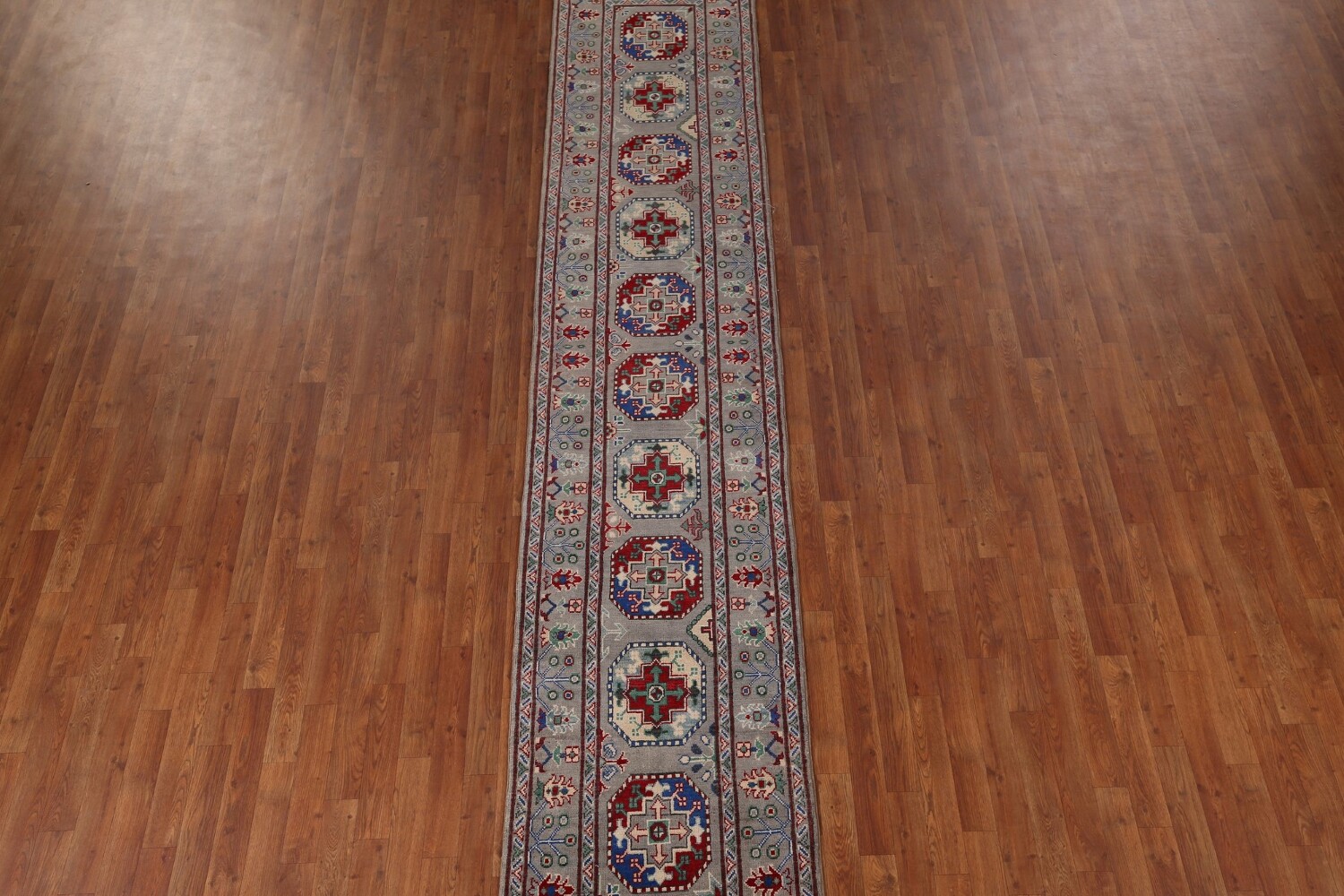 Handmade Kazak Oriental Runner Rug 3x13