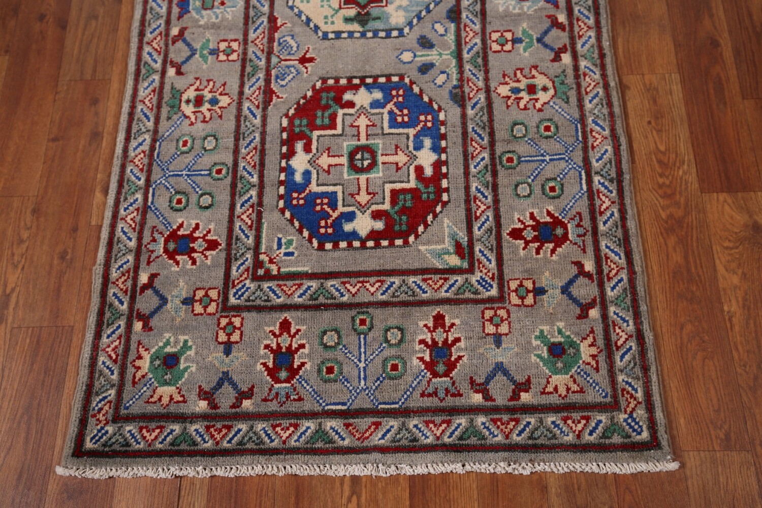Handmade Kazak Oriental Runner Rug 3x13