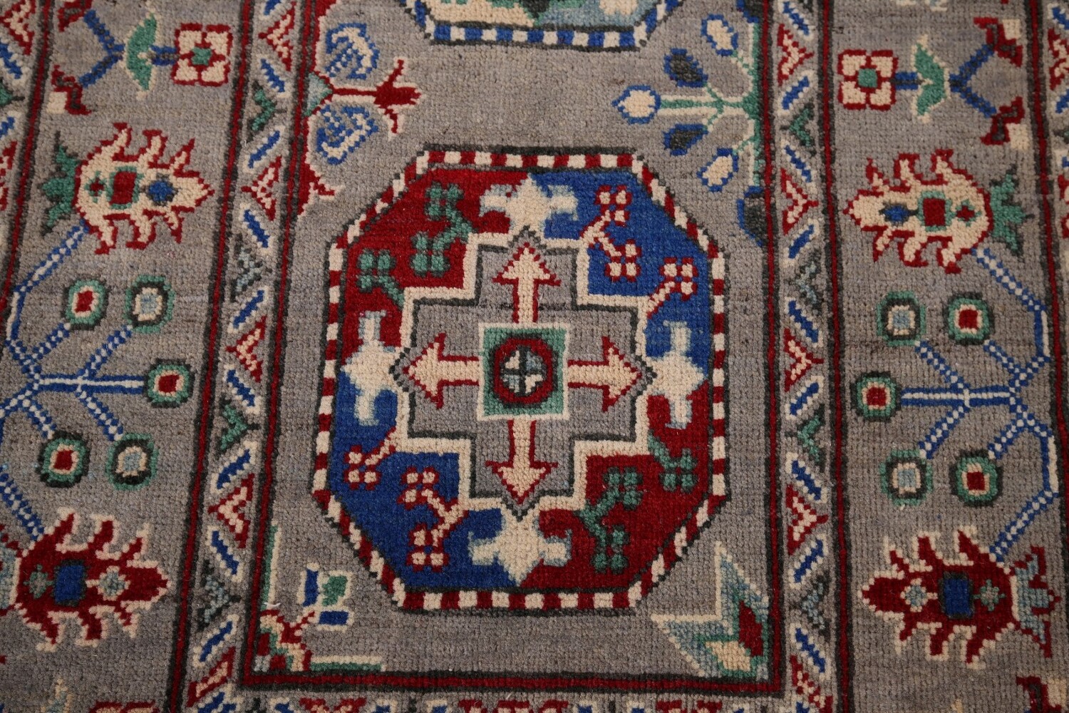 Handmade Kazak Oriental Runner Rug 3x13