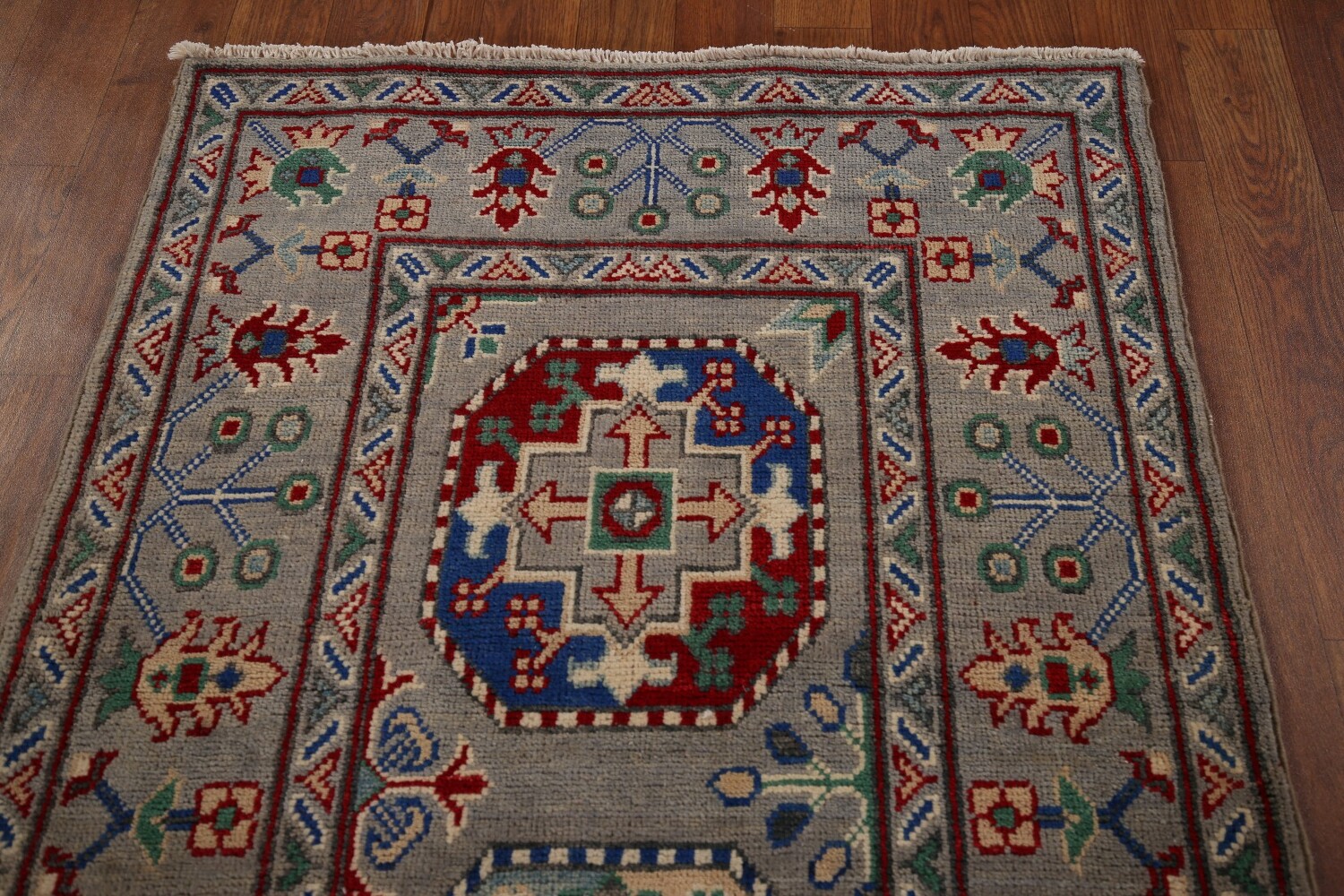 Handmade Kazak Oriental Runner Rug 3x13