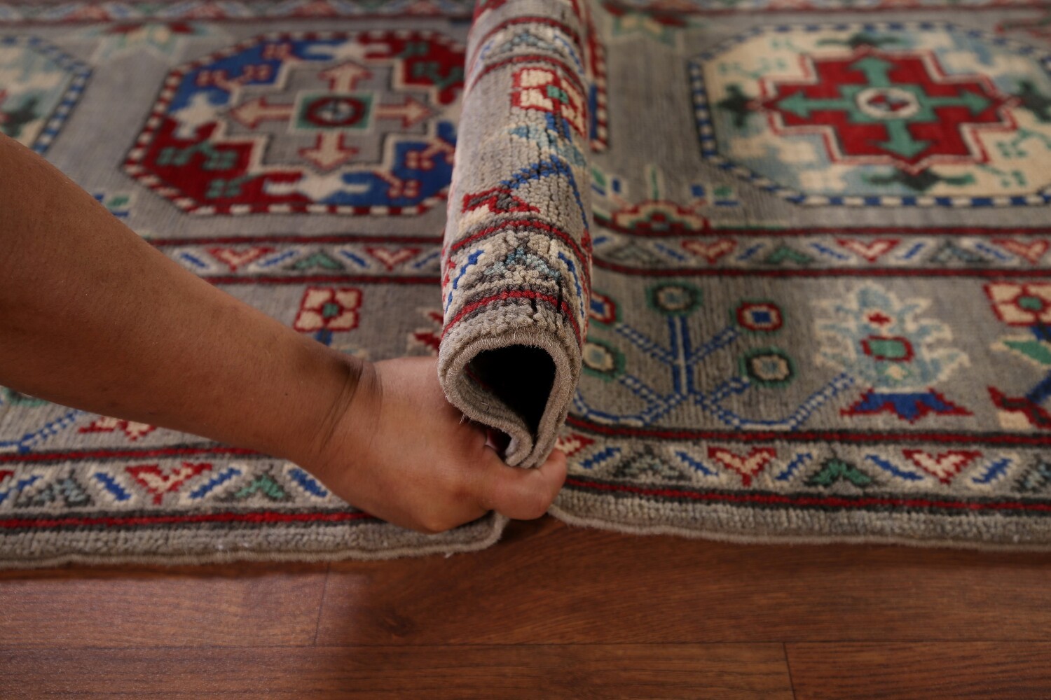 Handmade Kazak Oriental Runner Rug 3x13