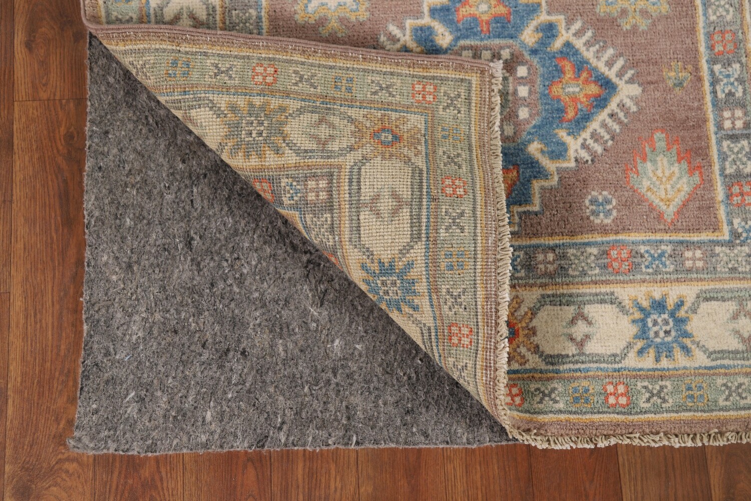 Geometric Kazak Oriental Runner Rug 3x10